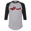 Unisex Three-Quarter Raglan Sleeve Baseball Jersey T-Shirt Thumbnail
