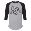 Unisex Three-Quarter Raglan Sleeve Baseball Jersey T-Shirt Thumbnail