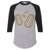 Unisex Three-Quarter Raglan Sleeve Baseball Jersey T-Shirt Thumbnail