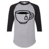 Unisex Three-Quarter Raglan Sleeve Baseball Jersey T-Shirt Thumbnail
