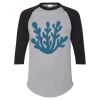 Unisex Three-Quarter Raglan Sleeve Baseball Jersey T-Shirt Thumbnail