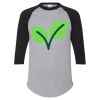 Unisex Three-Quarter Raglan Sleeve Baseball Jersey T-Shirt Thumbnail