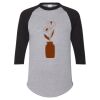 Unisex Three-Quarter Raglan Sleeve Baseball Jersey T-Shirt Thumbnail