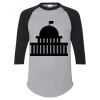 Unisex Three-Quarter Raglan Sleeve Baseball Jersey T-Shirt Thumbnail
