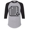 Unisex Three-Quarter Raglan Sleeve Baseball Jersey T-Shirt Thumbnail