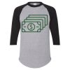Unisex Three-Quarter Raglan Sleeve Baseball Jersey T-Shirt Thumbnail