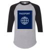 Unisex Three-Quarter Raglan Sleeve Baseball Jersey T-Shirt Thumbnail