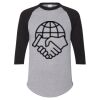 Unisex Three-Quarter Raglan Sleeve Baseball Jersey T-Shirt Thumbnail