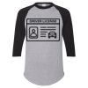 Unisex Three-Quarter Raglan Sleeve Baseball Jersey T-Shirt Thumbnail