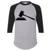 Unisex Three-Quarter Raglan Sleeve Baseball Jersey T-Shirt Thumbnail