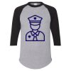 Unisex Three-Quarter Raglan Sleeve Baseball Jersey T-Shirt Thumbnail