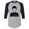Unisex Three-Quarter Raglan Sleeve Baseball Jersey T-Shirt Thumbnail