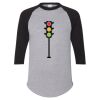 Unisex Three-Quarter Raglan Sleeve Baseball Jersey T-Shirt Thumbnail