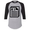 Unisex Three-Quarter Raglan Sleeve Baseball Jersey T-Shirt Thumbnail