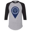 Unisex Three-Quarter Raglan Sleeve Baseball Jersey T-Shirt Thumbnail