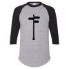 Unisex Three-Quarter Raglan Sleeve Baseball Jersey T-Shirt Thumbnail
