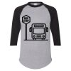 Unisex Three-Quarter Raglan Sleeve Baseball Jersey T-Shirt Thumbnail