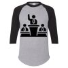 Unisex Three-Quarter Raglan Sleeve Baseball Jersey T-Shirt Thumbnail