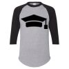 Unisex Three-Quarter Raglan Sleeve Baseball Jersey T-Shirt Thumbnail