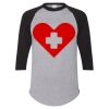Unisex Three-Quarter Raglan Sleeve Baseball Jersey T-Shirt Thumbnail