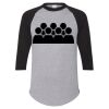 Unisex Three-Quarter Raglan Sleeve Baseball Jersey T-Shirt Thumbnail