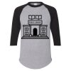Unisex Three-Quarter Raglan Sleeve Baseball Jersey T-Shirt Thumbnail