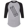 Unisex Three-Quarter Raglan Sleeve Baseball Jersey T-Shirt Thumbnail
