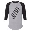 Unisex Three-Quarter Raglan Sleeve Baseball Jersey T-Shirt Thumbnail