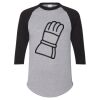 Unisex Three-Quarter Raglan Sleeve Baseball Jersey T-Shirt Thumbnail