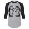Unisex Three-Quarter Raglan Sleeve Baseball Jersey T-Shirt Thumbnail