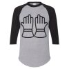 Unisex Three-Quarter Raglan Sleeve Baseball Jersey T-Shirt Thumbnail