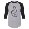 Unisex Three-Quarter Raglan Sleeve Baseball Jersey T-Shirt Thumbnail