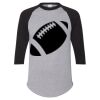Unisex Three-Quarter Raglan Sleeve Baseball Jersey T-Shirt Thumbnail