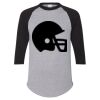 Unisex Three-Quarter Raglan Sleeve Baseball Jersey T-Shirt Thumbnail