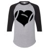 Unisex Three-Quarter Raglan Sleeve Baseball Jersey T-Shirt Thumbnail