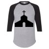 Unisex Three-Quarter Raglan Sleeve Baseball Jersey T-Shirt Thumbnail