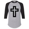 Unisex Three-Quarter Raglan Sleeve Baseball Jersey T-Shirt Thumbnail