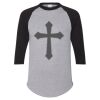 Unisex Three-Quarter Raglan Sleeve Baseball Jersey T-Shirt Thumbnail