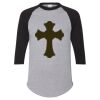 Unisex Three-Quarter Raglan Sleeve Baseball Jersey T-Shirt Thumbnail