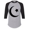 Unisex Three-Quarter Raglan Sleeve Baseball Jersey T-Shirt Thumbnail