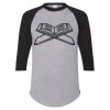 Unisex Three-Quarter Raglan Sleeve Baseball Jersey T-Shirt Thumbnail