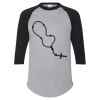 Unisex Three-Quarter Raglan Sleeve Baseball Jersey T-Shirt Thumbnail