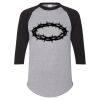 Unisex Three-Quarter Raglan Sleeve Baseball Jersey T-Shirt Thumbnail
