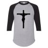 Unisex Three-Quarter Raglan Sleeve Baseball Jersey T-Shirt Thumbnail