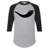 Unisex Three-Quarter Raglan Sleeve Baseball Jersey T-Shirt Thumbnail