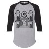Unisex Three-Quarter Raglan Sleeve Baseball Jersey T-Shirt Thumbnail