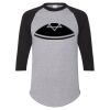 Unisex Three-Quarter Raglan Sleeve Baseball Jersey T-Shirt Thumbnail