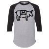 Unisex Three-Quarter Raglan Sleeve Baseball Jersey T-Shirt Thumbnail
