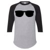 Unisex Three-Quarter Raglan Sleeve Baseball Jersey T-Shirt Thumbnail
