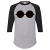 Unisex Three-Quarter Raglan Sleeve Baseball Jersey T-Shirt Thumbnail